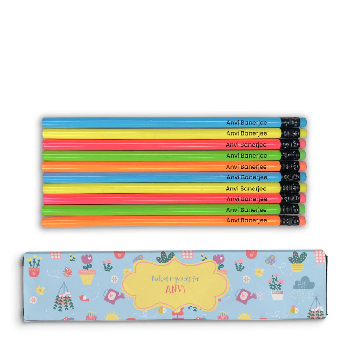 Personalised Enchanted Garden Doms Personalized Pencils with Names - image 1