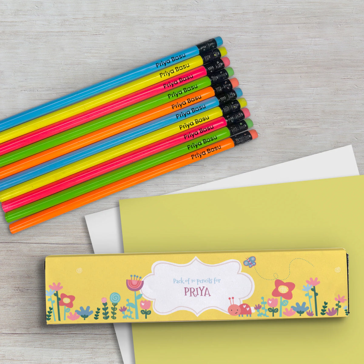 Personalised Flower Power Doms Personalized Pencils with Names - image 4