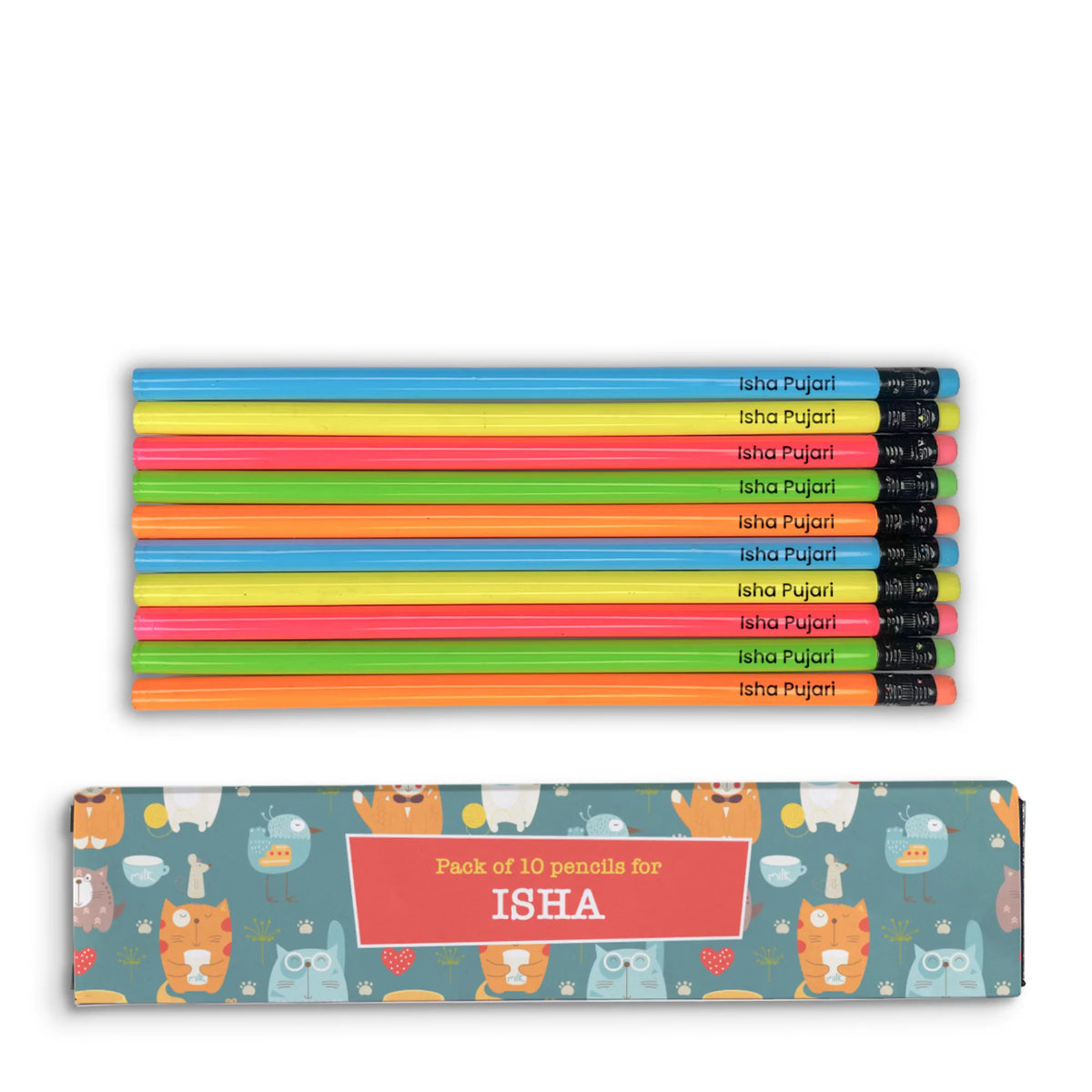 Personalised Kitty Cat Doms Personalized Pencils with Names - image 1