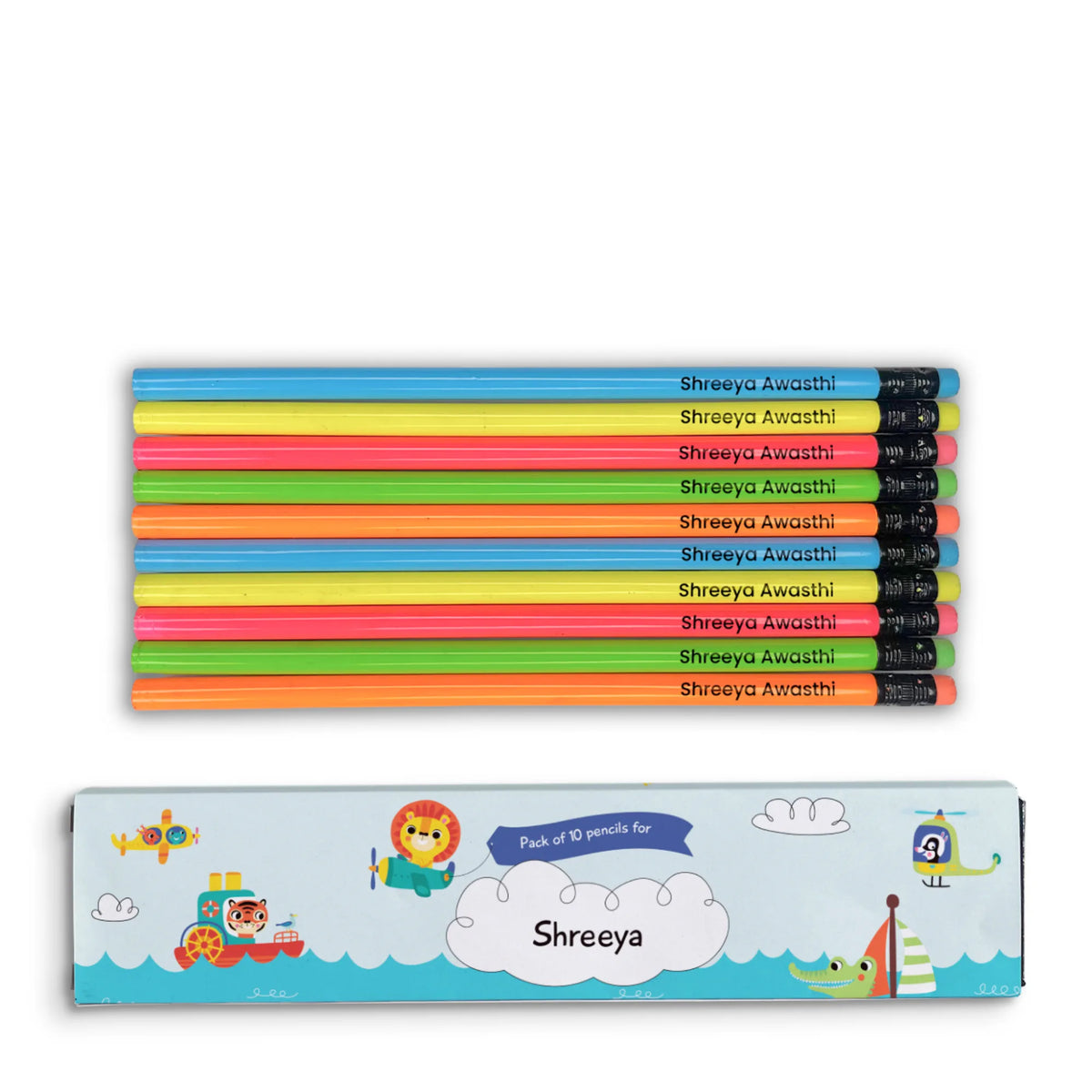 Personalised Let's Travel Doms Personalized Pencils with Names - image 1
