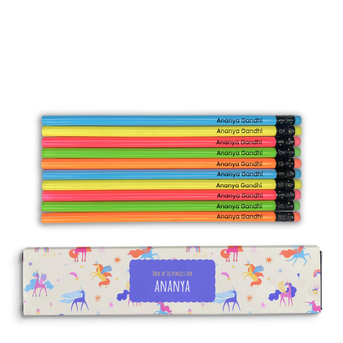 Personalised Magical Unicorn Doms Personalized Pencils with Names - image 1