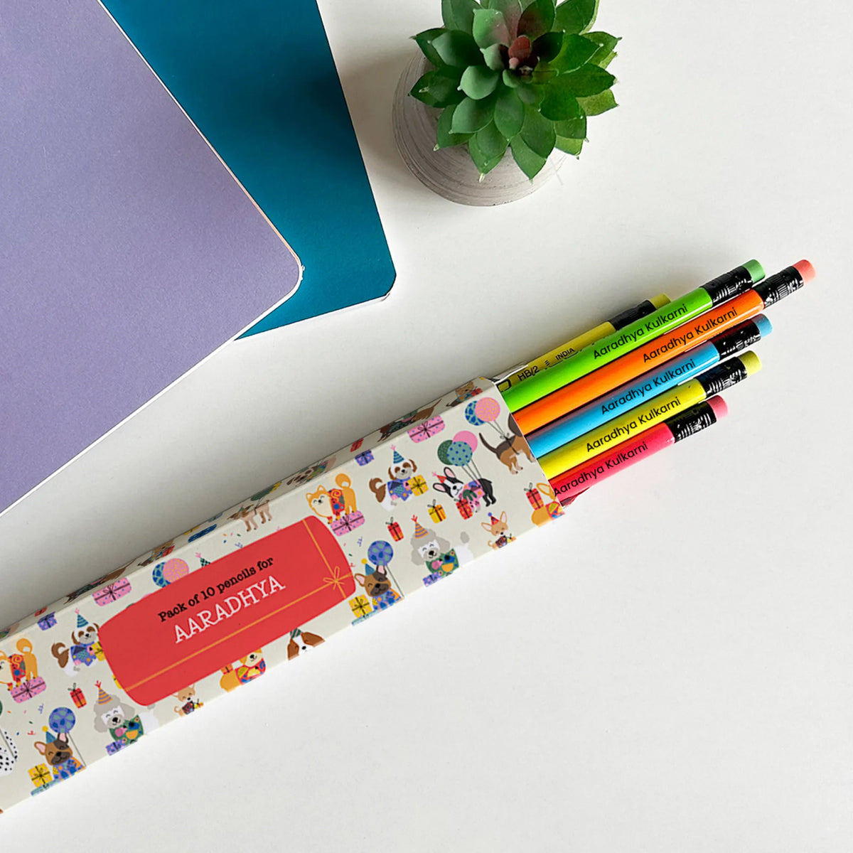 Personalised Paw Party Doms Personalized Pencils with Names - image 2