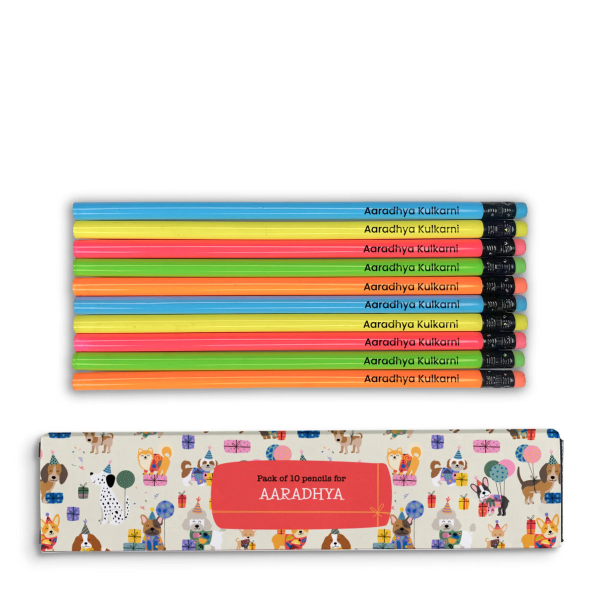 Personalised Paw Party Doms Personalized Pencils with Names - image 1