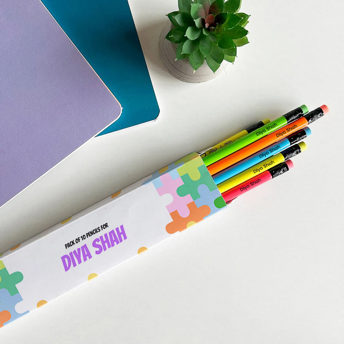 Personalised Puzzle Pop Doms Personalized Pencils with Names - image 2