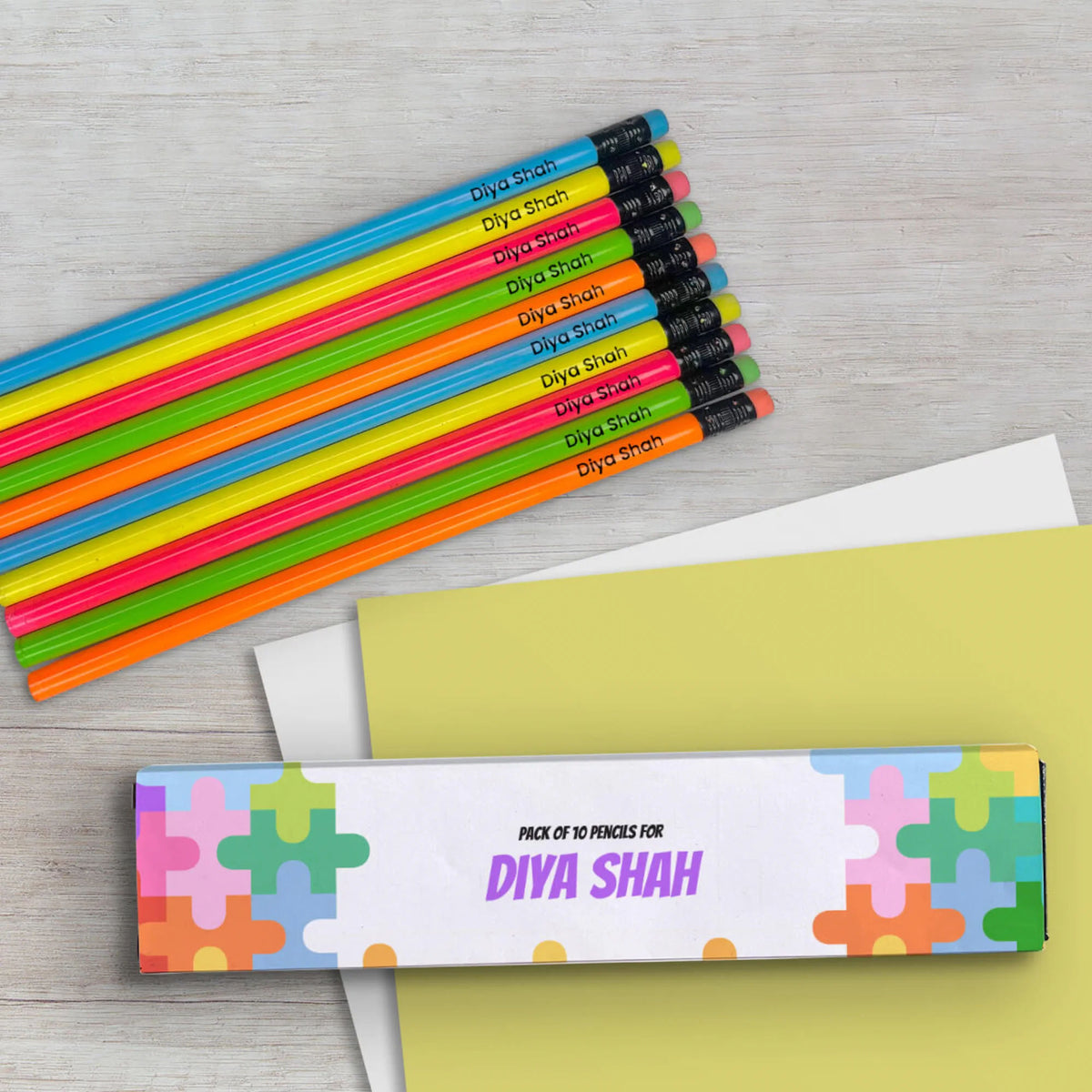 Personalised Puzzle Pop Doms Personalized Pencils with Names - image 4