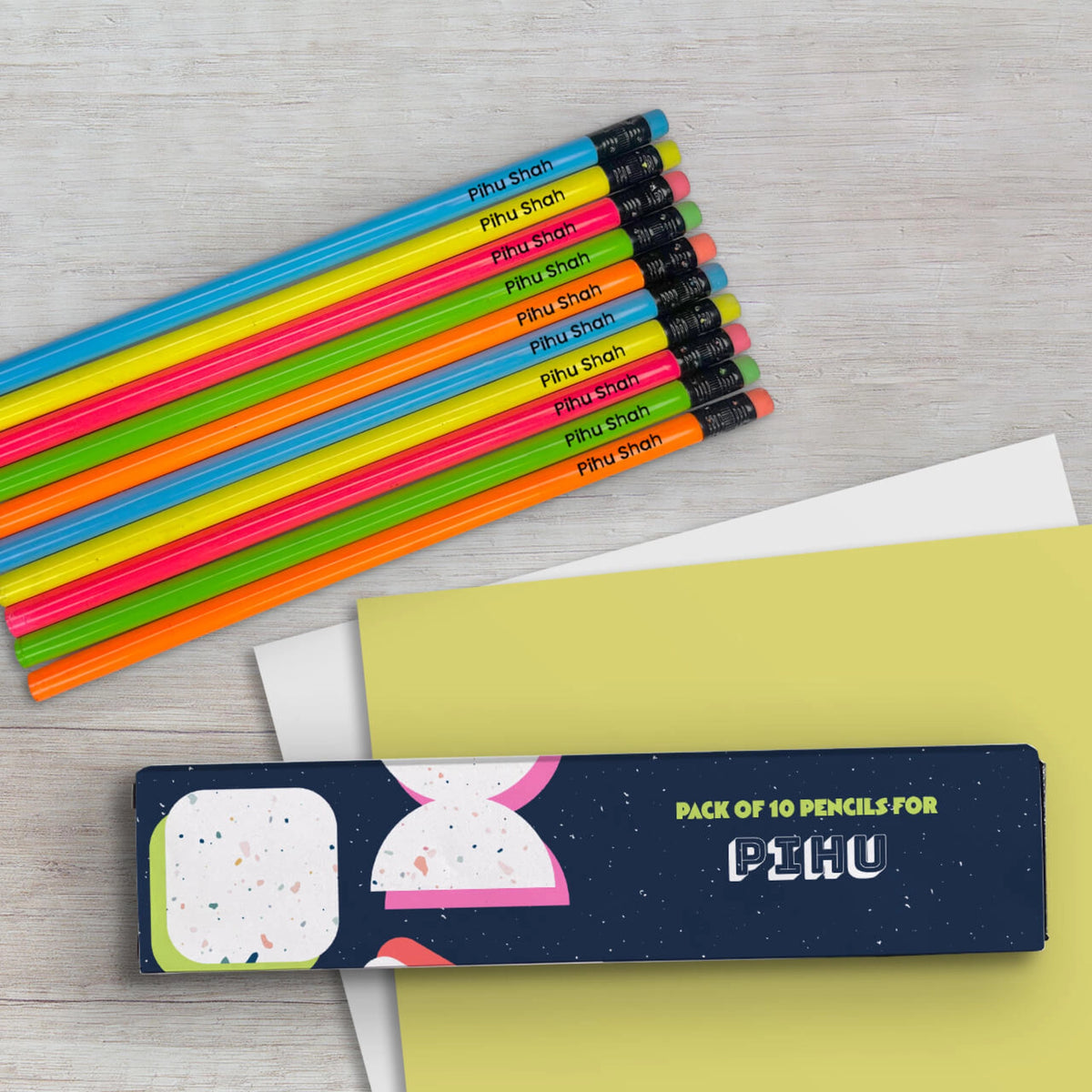 Personalised Terrazzo Pop Doms Personalized Pencils with Names - image 4