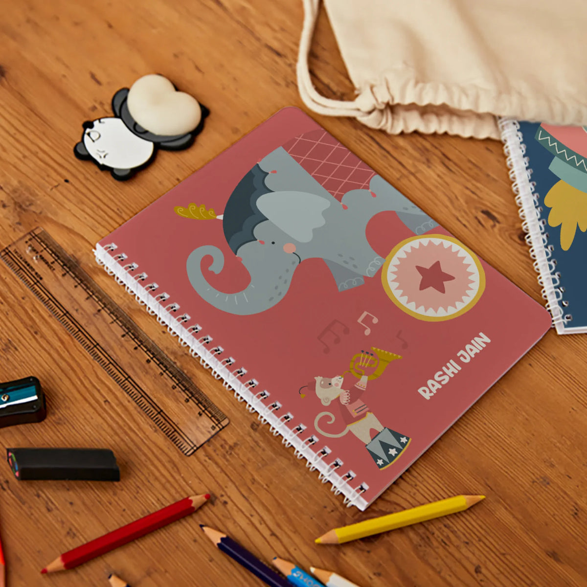 Personalised Animal Circus Spiral Notebook for Kids - image 2