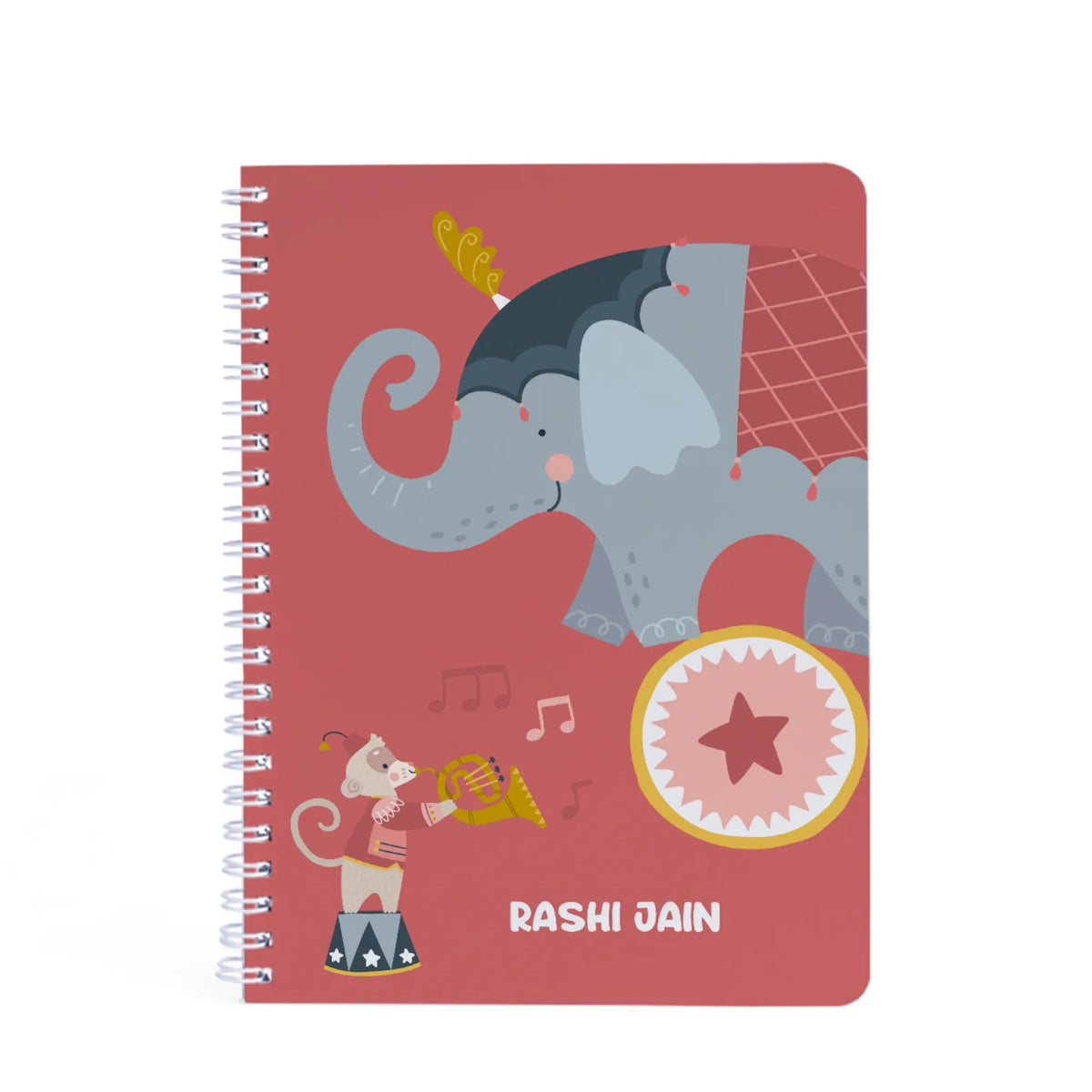 Personalised Animal Circus Spiral Notebook for Kids - image 1