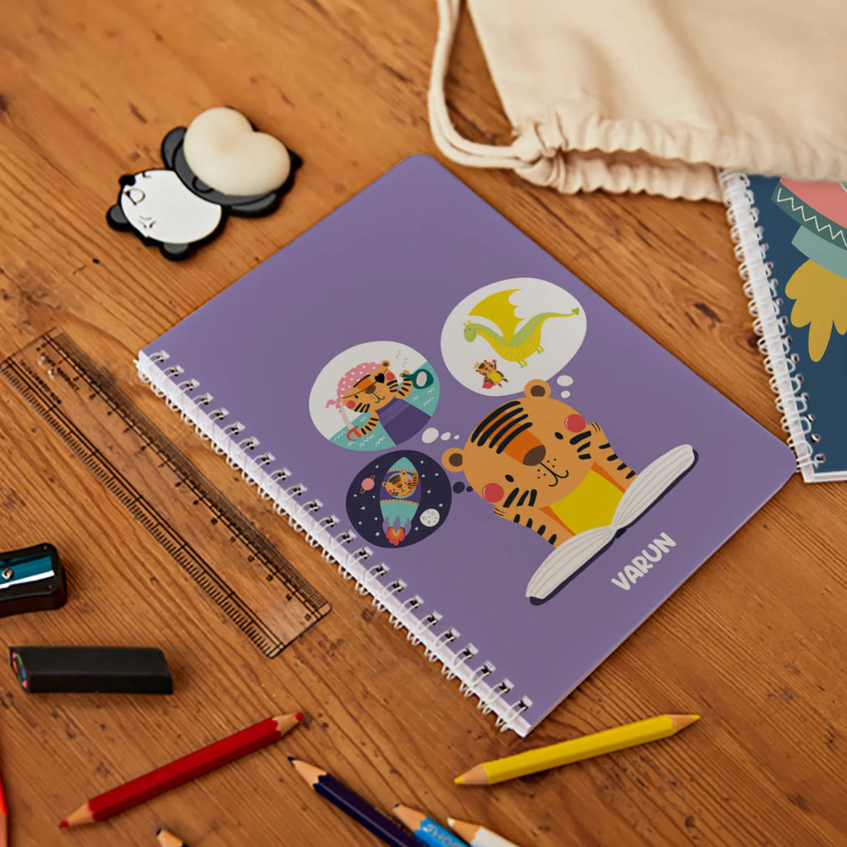 Personalised Animal Library Spiral Notebook for Kids - image 2