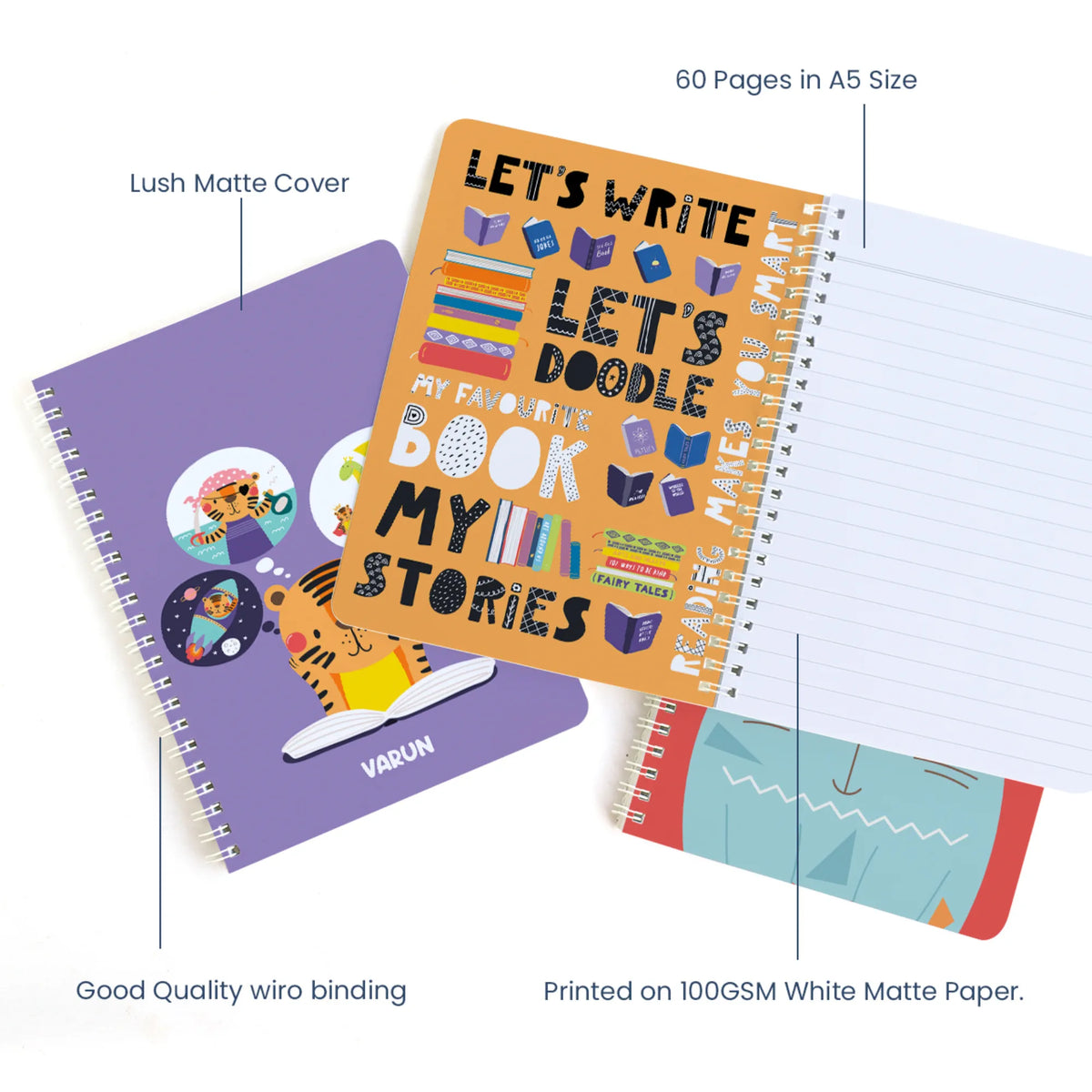 Personalised Animal Library Spiral Notebook for Kids - image 4