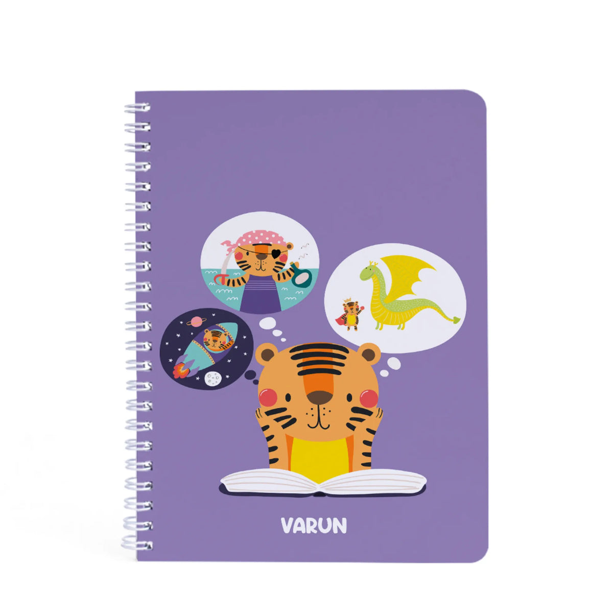 Personalised Animal Library Spiral Notebook for Kids - image 1