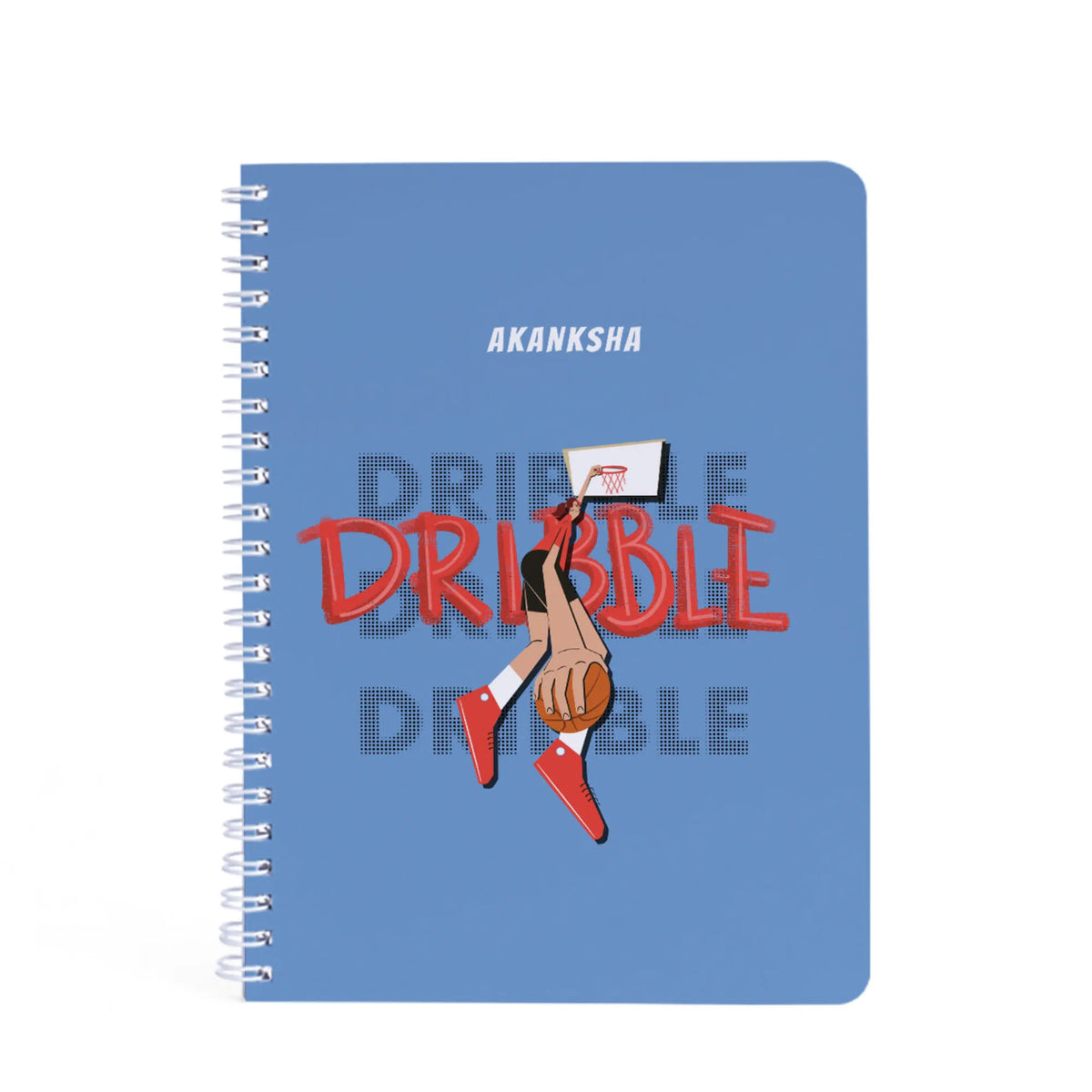 Personalised Basketball Fever Girl Spiral Notebook for Kids - image 1