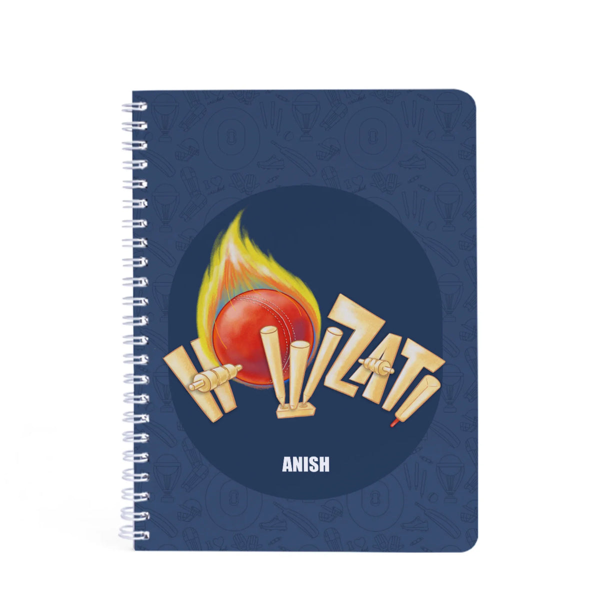 Personalised Cricket Buzz Spiral Notebook for Kids - image 1