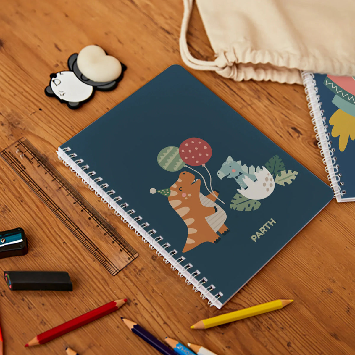 Personalised Dino Party Spiral Notebook for Kids - image 2