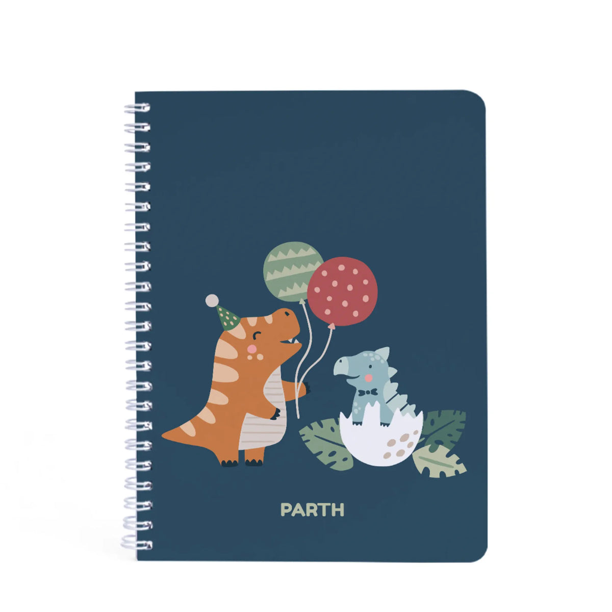 Personalised Dino Party Spiral Notebook for Kids - image 1