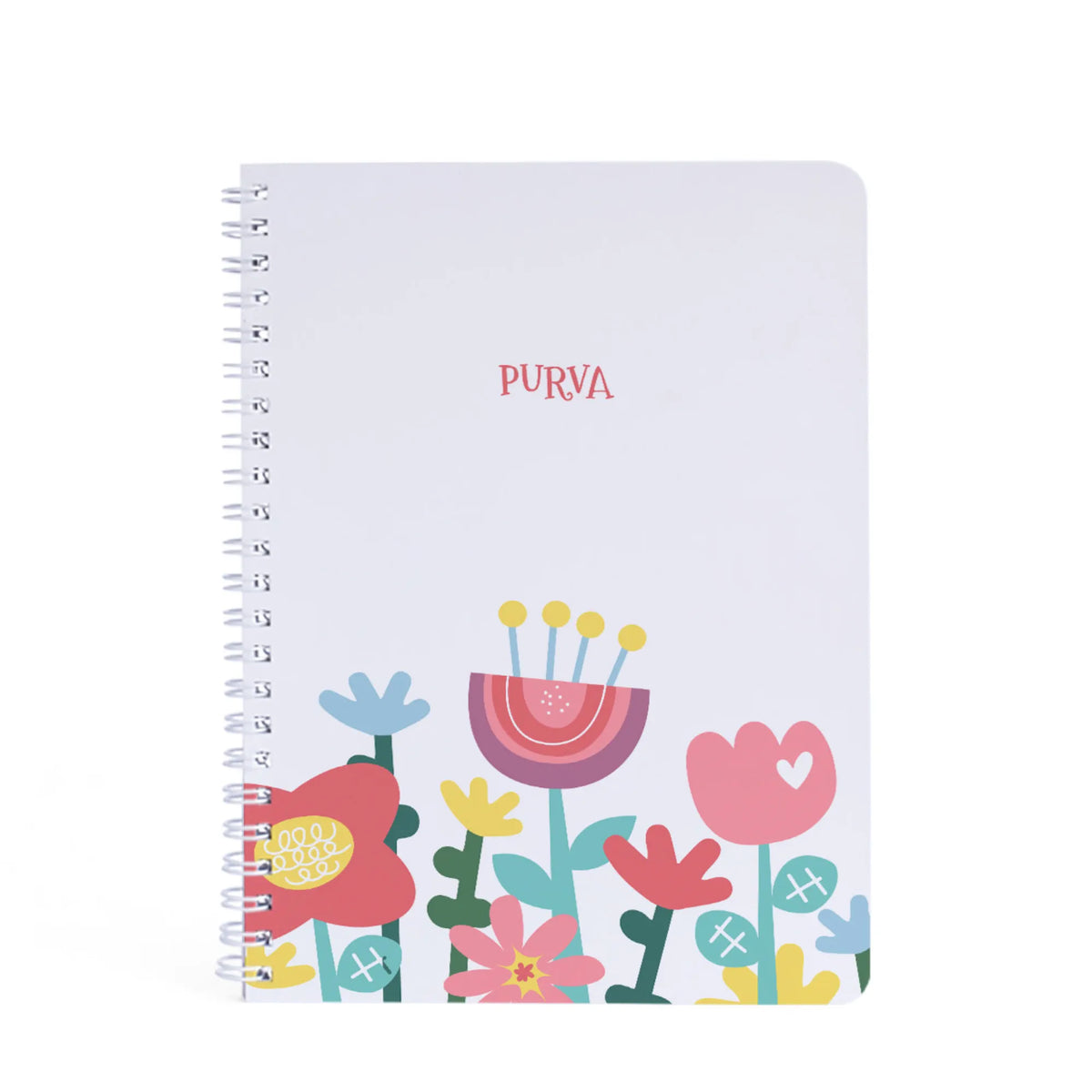 Personalised Flower Power Spiral Notebook for Kids - image 1