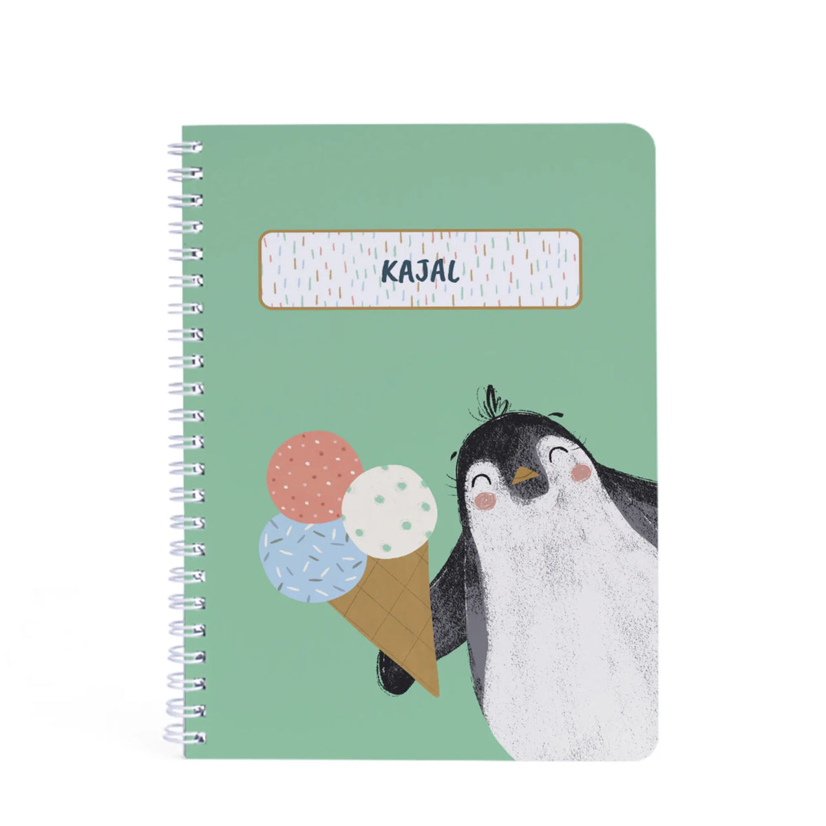 Personalised Ice Cream Fun Spiral Notebook for Kids - image 1