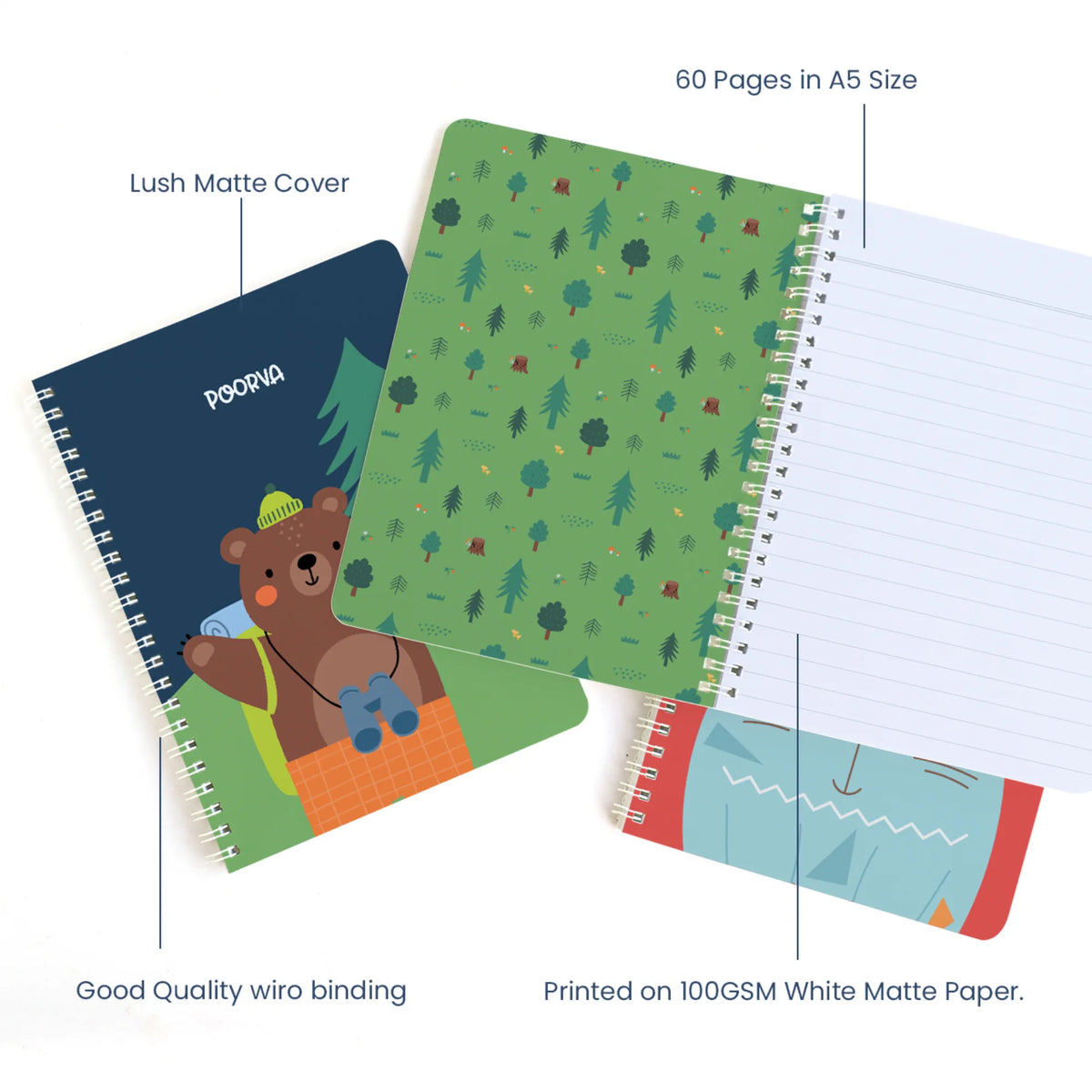 Personalised Into The Wild Spiral Notebook for Kids - image 4