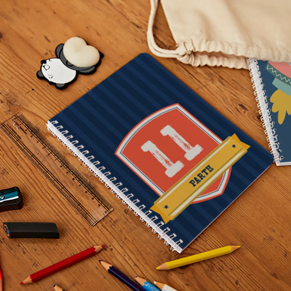 Personalised Jersey Number Spiral Notebook for Kids - image 2