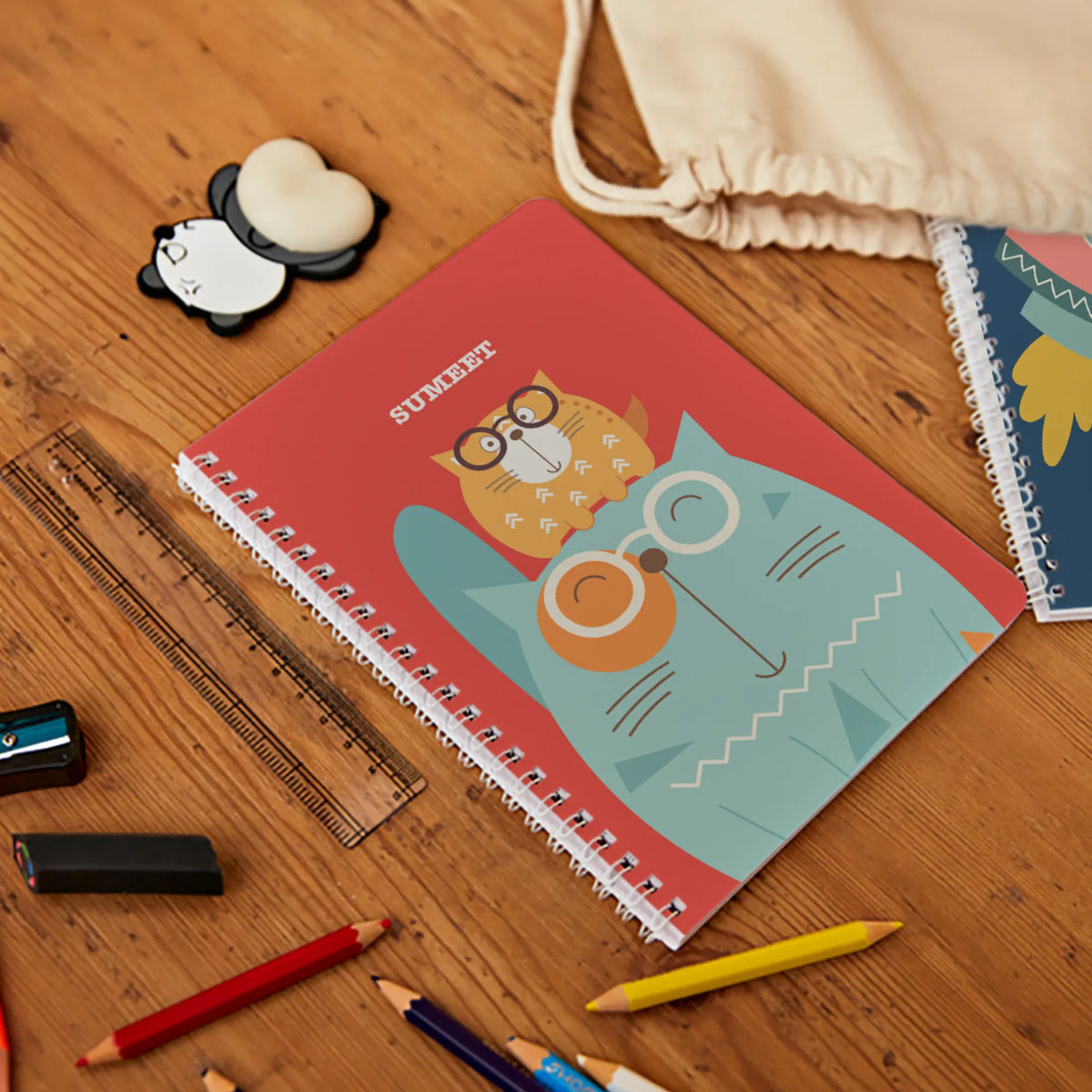 Personalised Kitty Cat Spiral Notebook for Kids - image 2