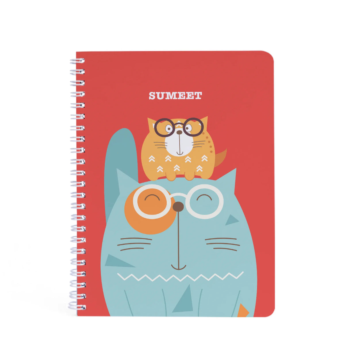 Personalised Kitty Cat Spiral Notebook for Kids - image 1