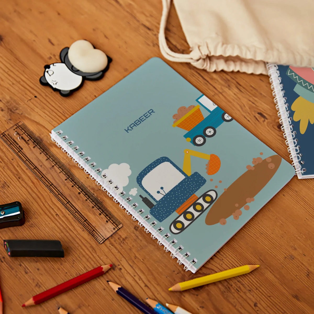 Personalised Let's Build Spiral Notebook for Kids - image 2