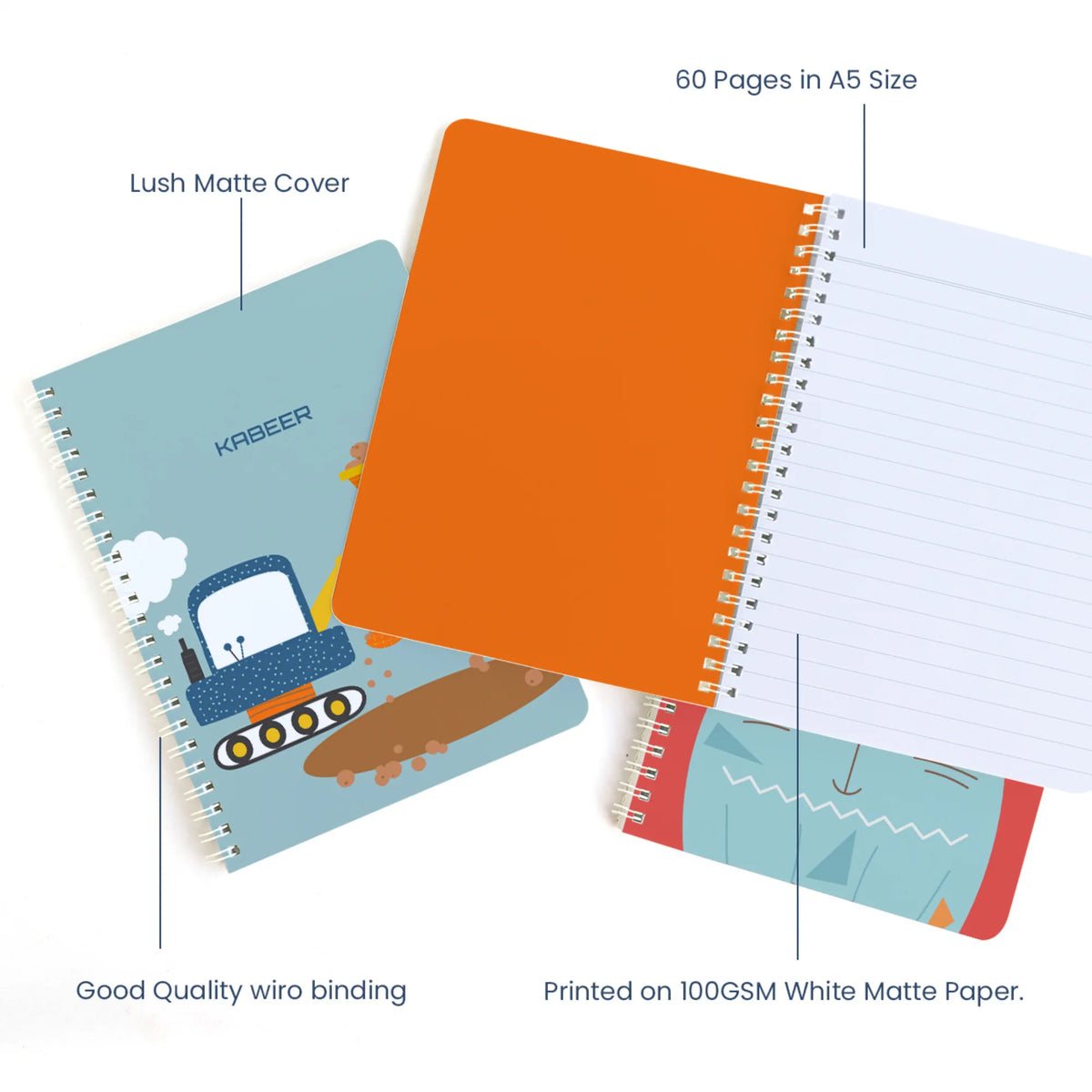 Personalised Let's Build Spiral Notebook for Kids - image 4