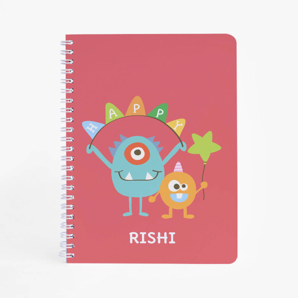 Personalised Monster Party Spiral Notebook for Kids - image 1