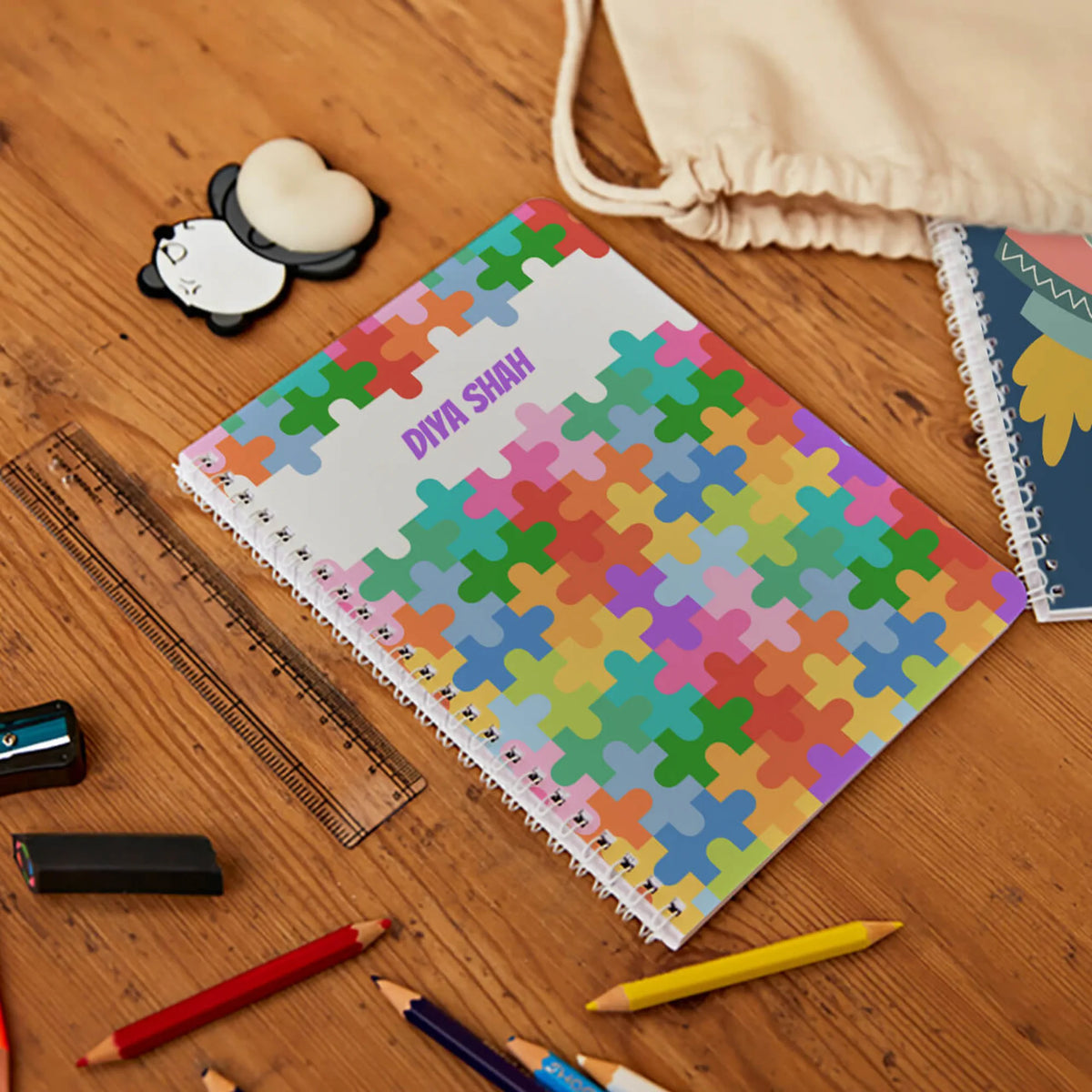 Personalised Puzzle Pop Spiral Notebook for Kids - image 2
