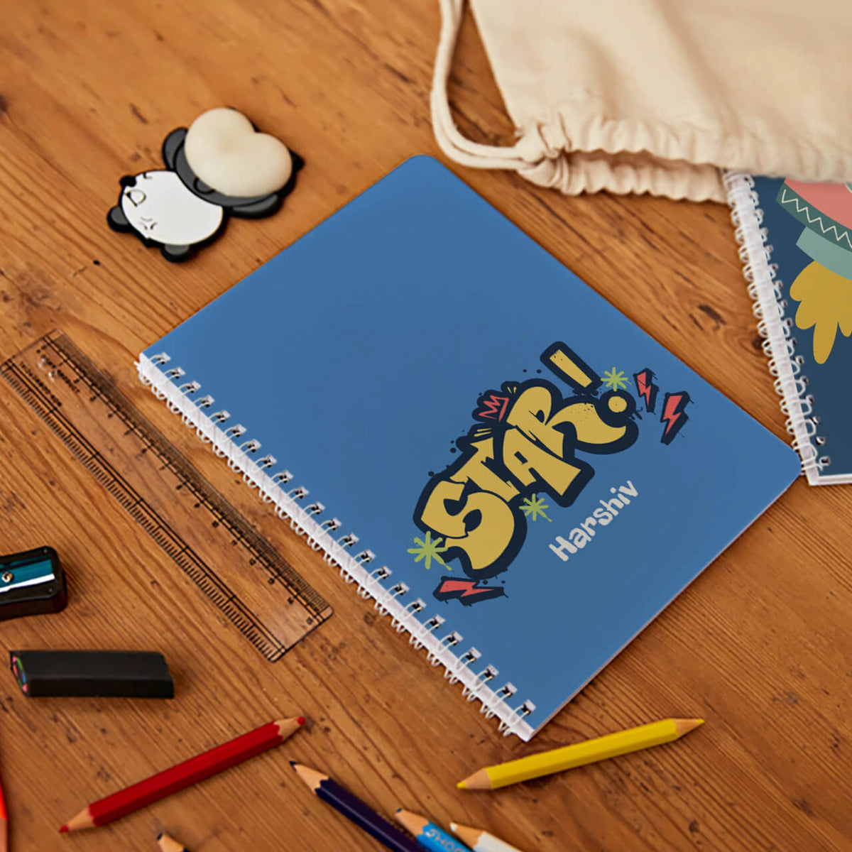Personalised Rising Stars Spiral Notebook for Kids - image 2