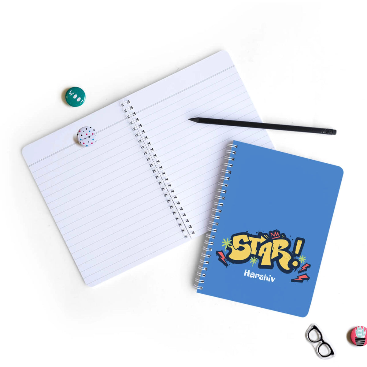 Personalised Rising Stars Spiral Notebook for Kids - image 6
