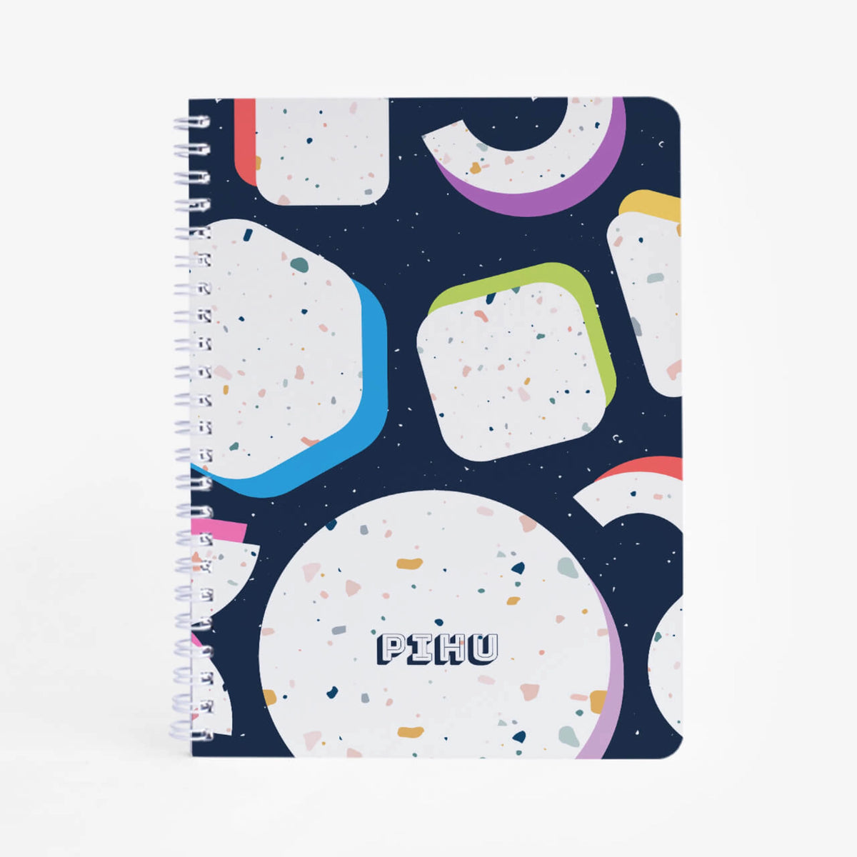 Personalised Terrazzo Pop Spiral Notebook for Kids - image 1