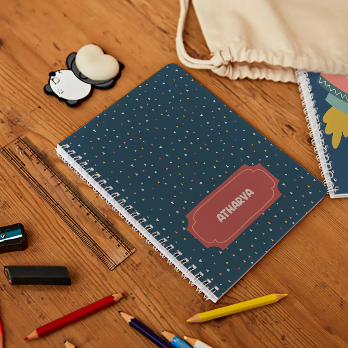 Personalised Triangle Tango Spiral Notebook for Kids - image 2