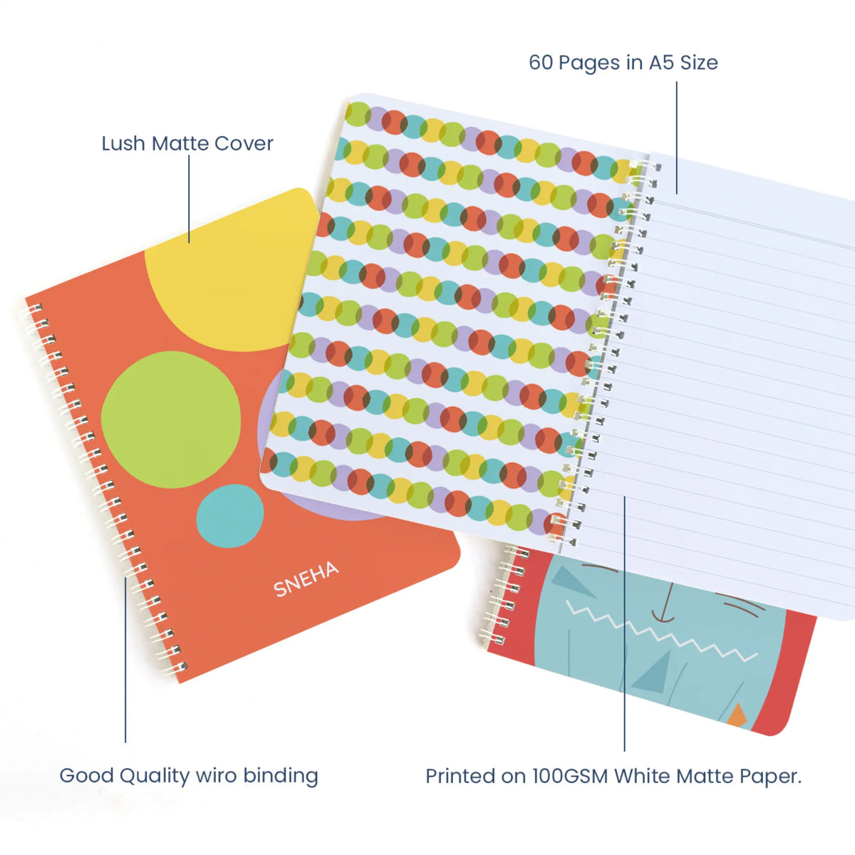 Personalised Zooboo Kids Spiral Notebook for Kids - image 4