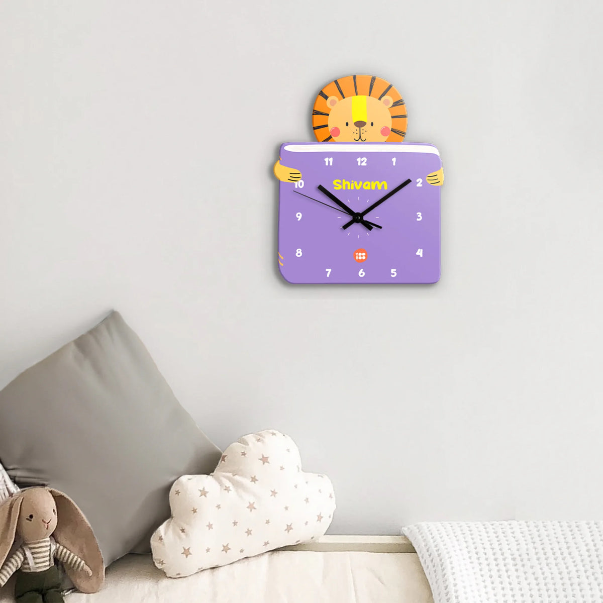 Personalised Animal Library Wall Clock for Kids Room - image 3