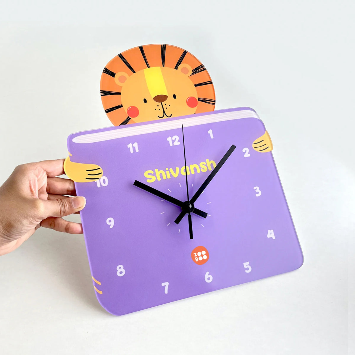 Personalised Animal Library Wall Clock for Kids Room - image 4