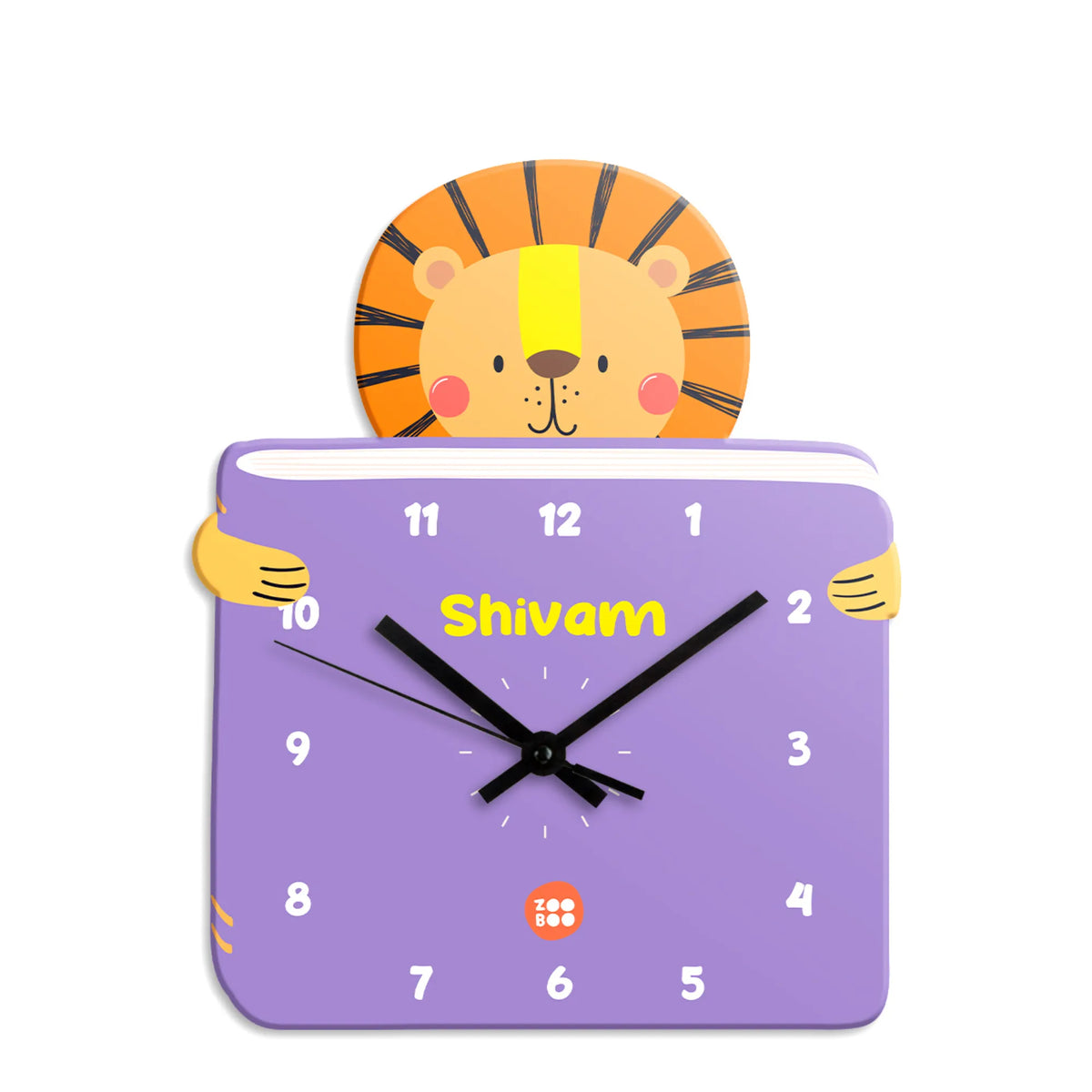 Personalised Animal Library Wall Clock for Kids Room - image 1