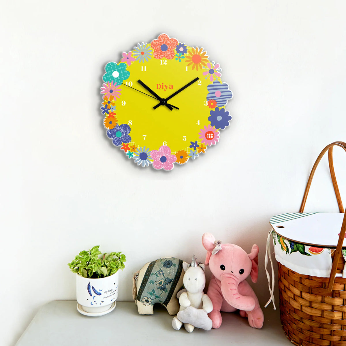 Personalised Blossom Wall Clock for Kids Room - image 2