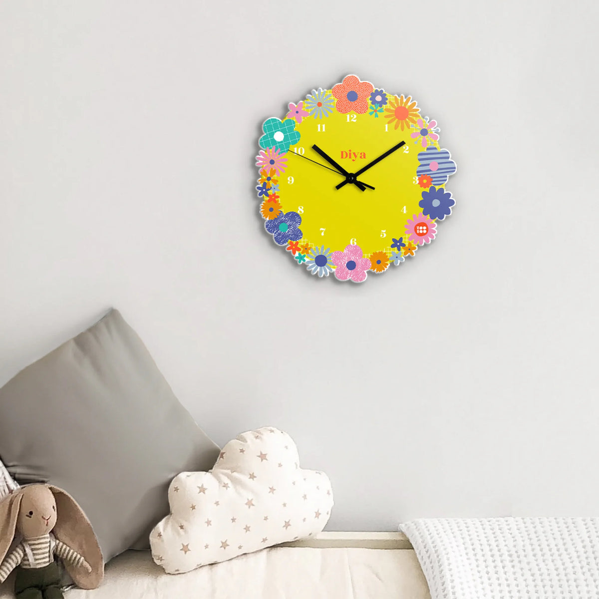Personalised Blossom Wall Clock for Kids Room - image 3