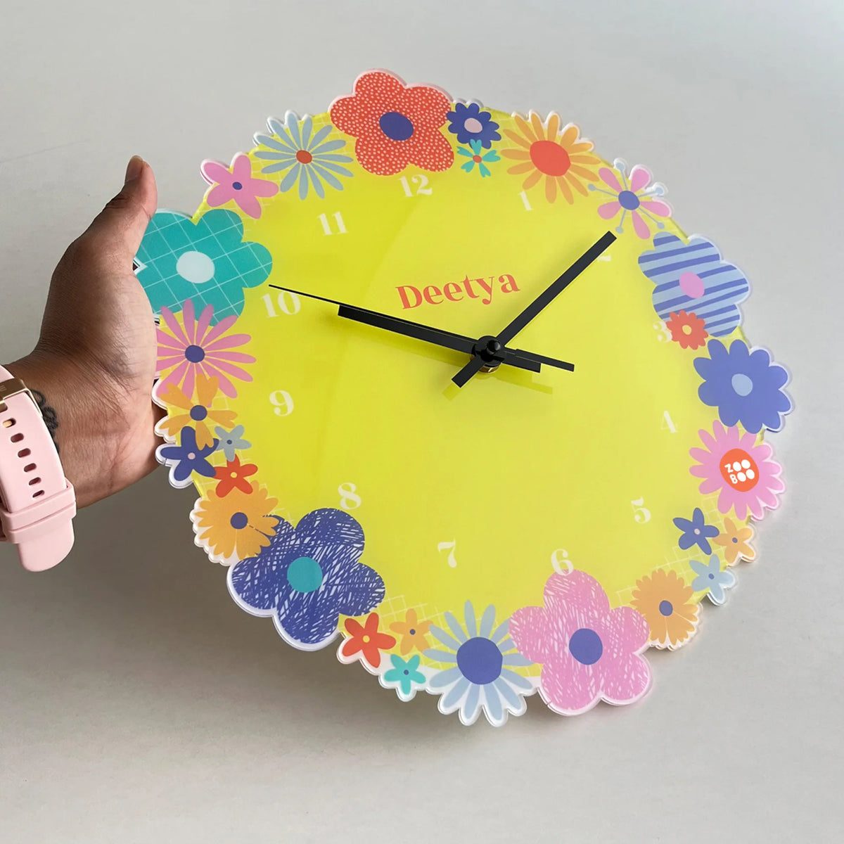 Personalised Blossom Wall Clock for Kids Room - image 4
