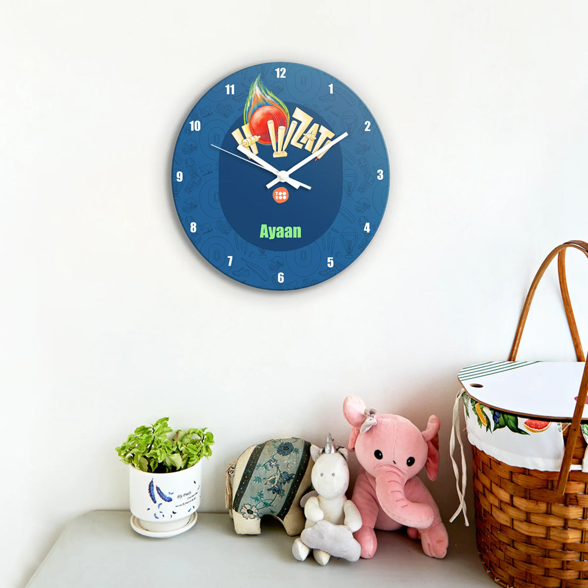 Personalised Cricket Buzz Wall Clock for Kids Room - image 2