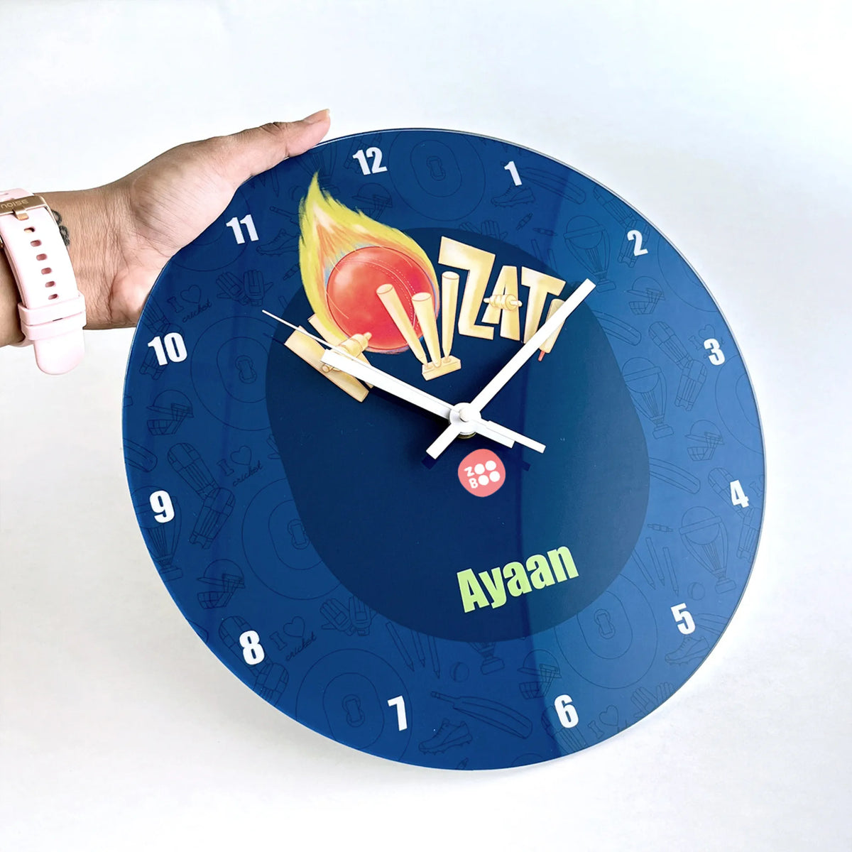 Personalised Cricket Buzz Wall Clock for Kids Room - image 4