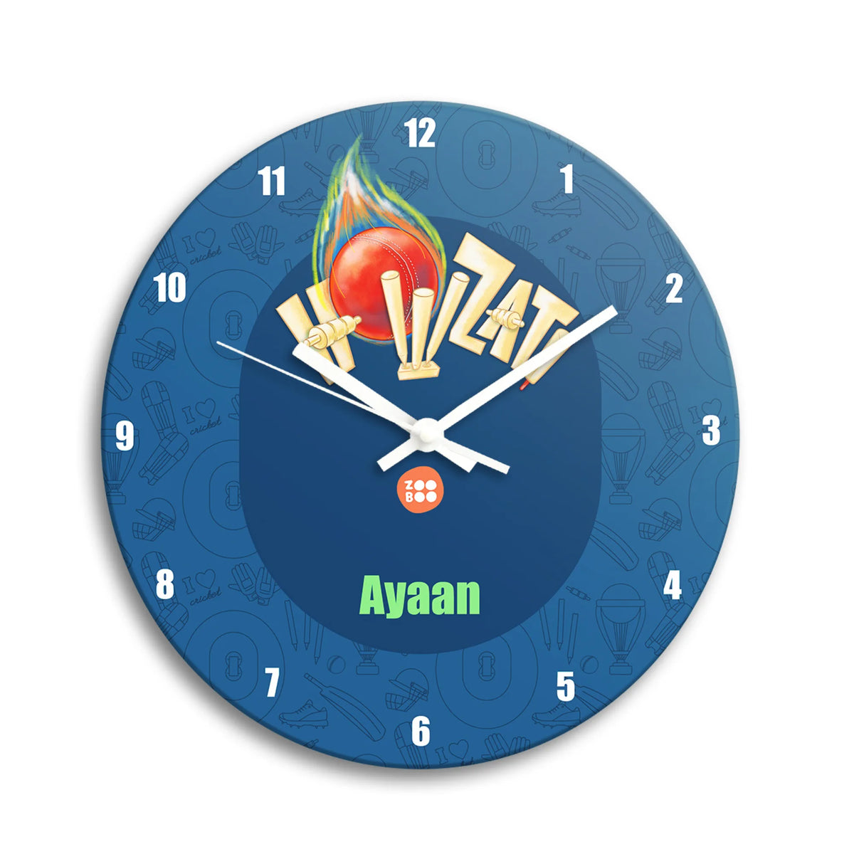 Personalised Cricket Buzz Wall Clock for Kids Room - image 1