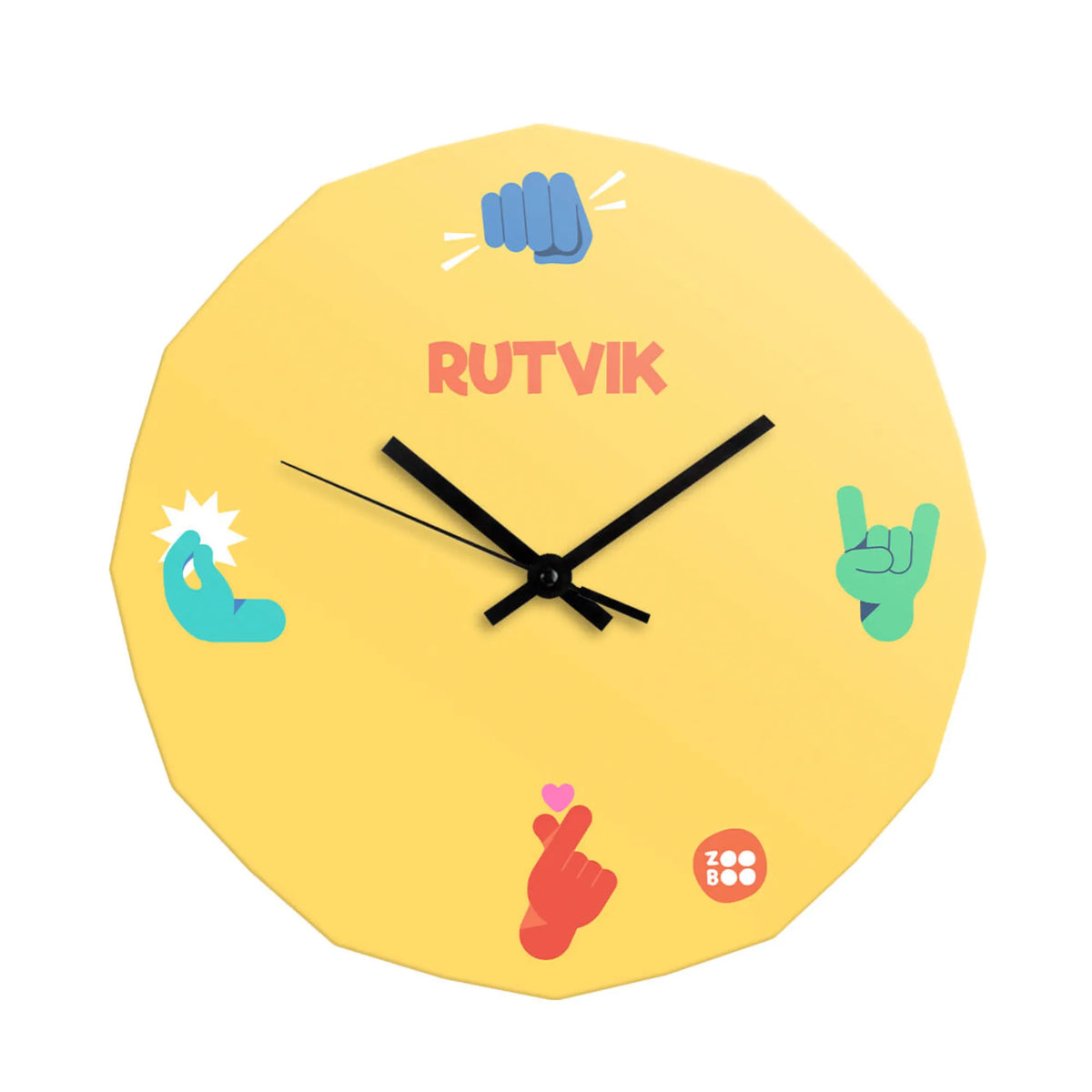 Personalised Emoji Moves Wall Clock for Kids Room - image 1