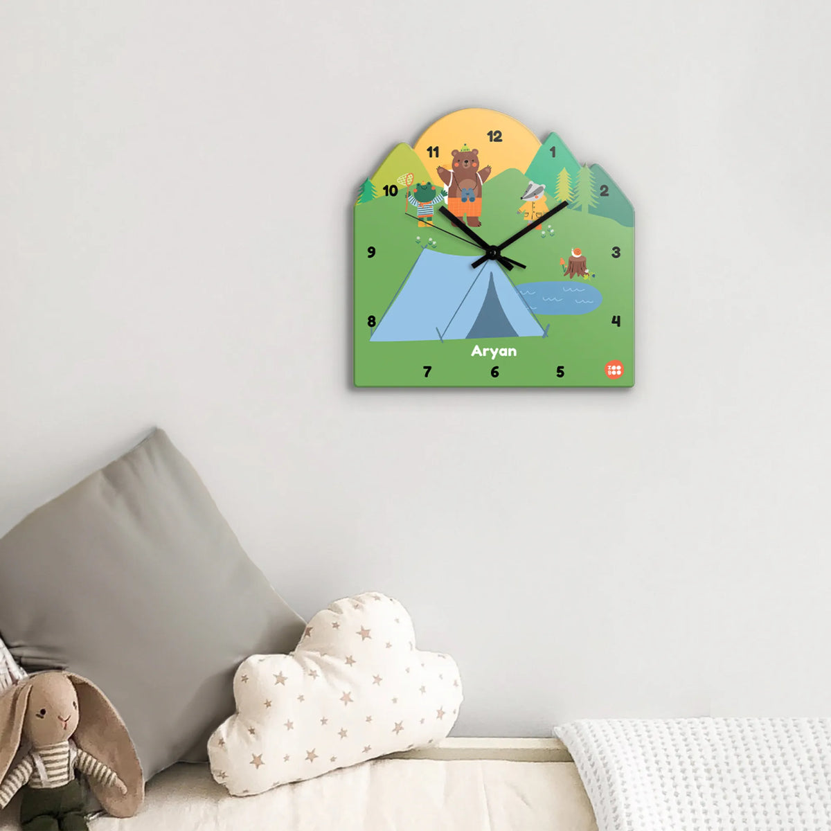 Personalised Into The Wild Wall Clock for Kids Room - image 3