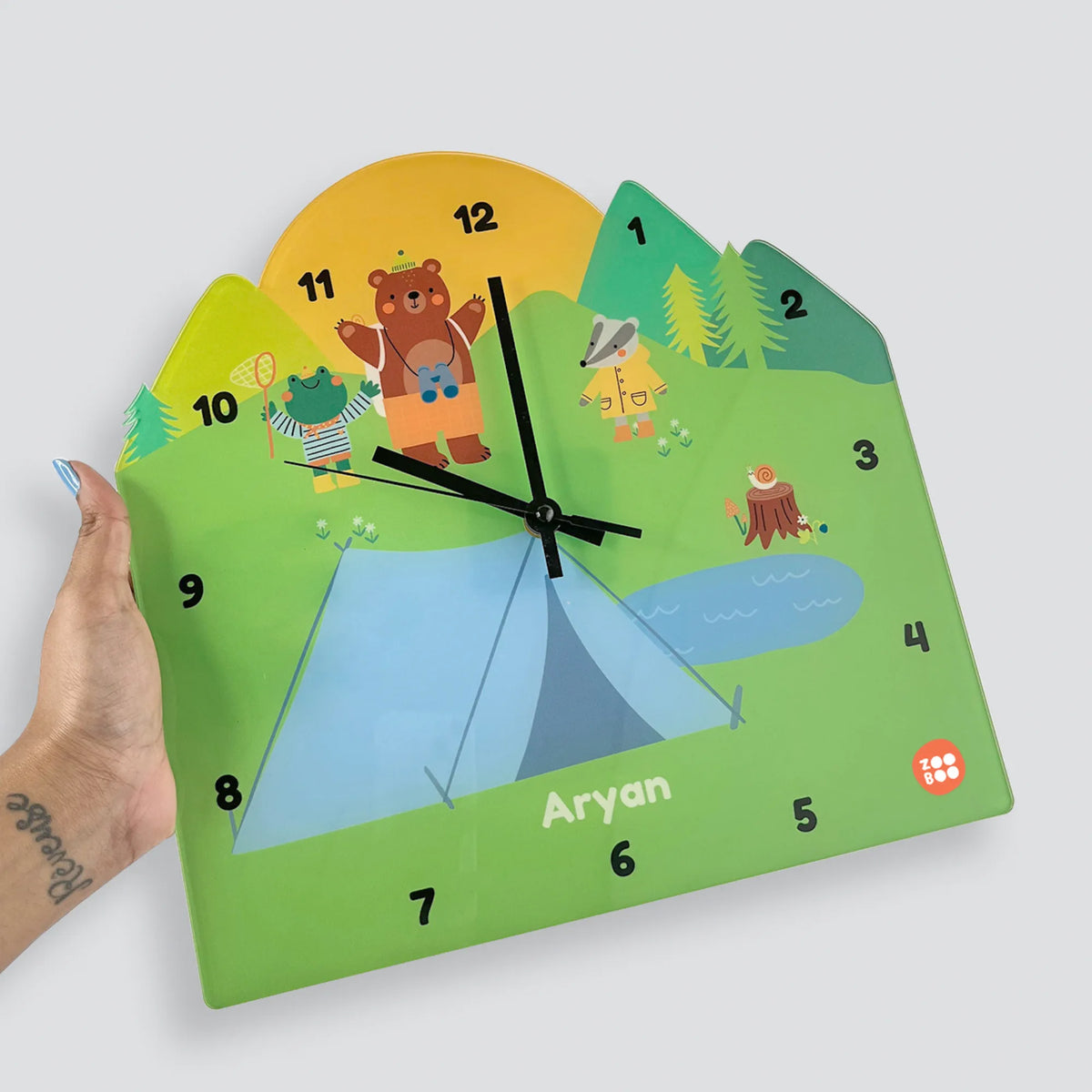 Personalised Into The Wild Wall Clock for Kids Room - image 4