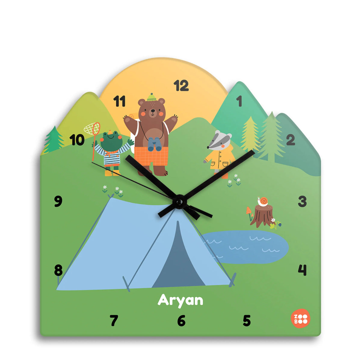 Personalised Into The Wild Wall Clock for Kids Room - image 1