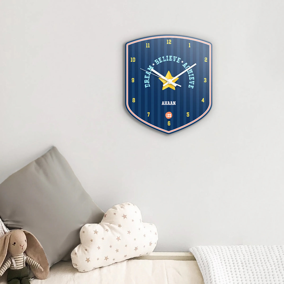 Personalised Jersey Number Wall Clock for Kids Room - image 3