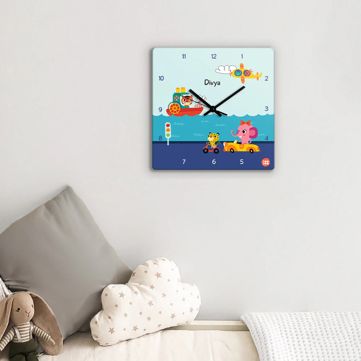 Personalised Let's Travel Wall Clock for Kids Room - image 3