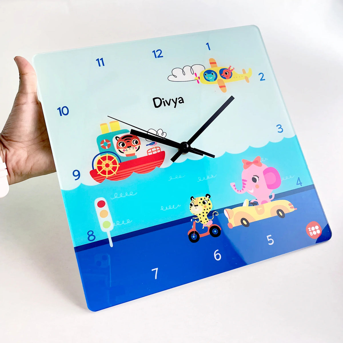 Personalised Let's Travel Wall Clock for Kids Room - image 4